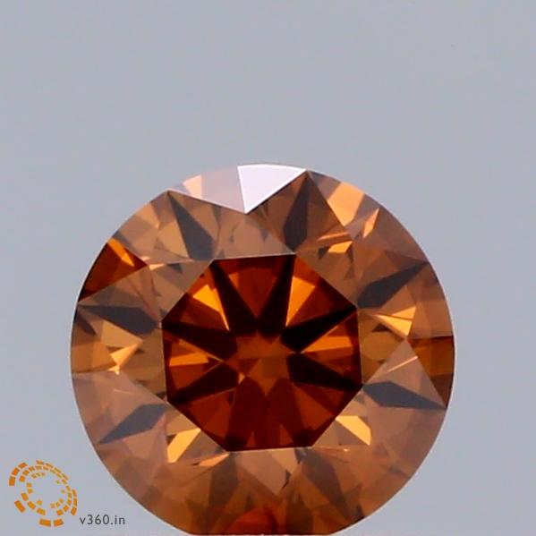 0.50 Ct. Fancy Orange Round Lab Grown Diamond