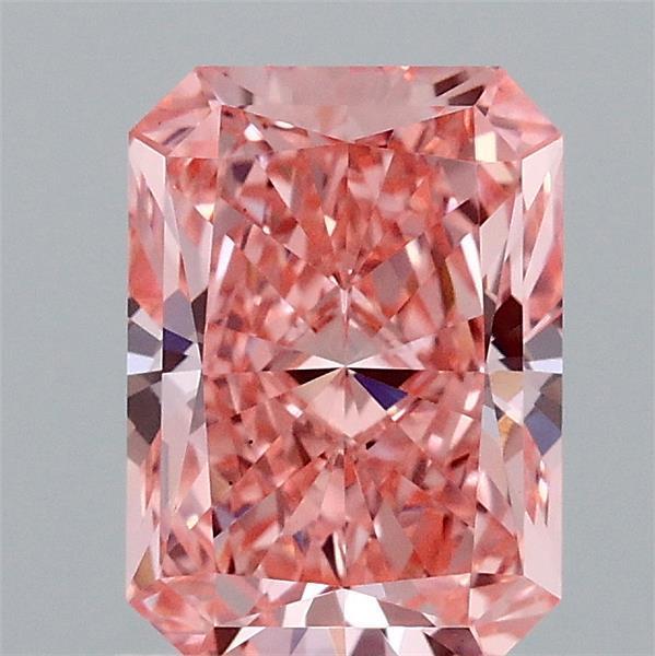 1.54 Ct. Fancy Vivid Pink Radiant Lab Grown Diamond