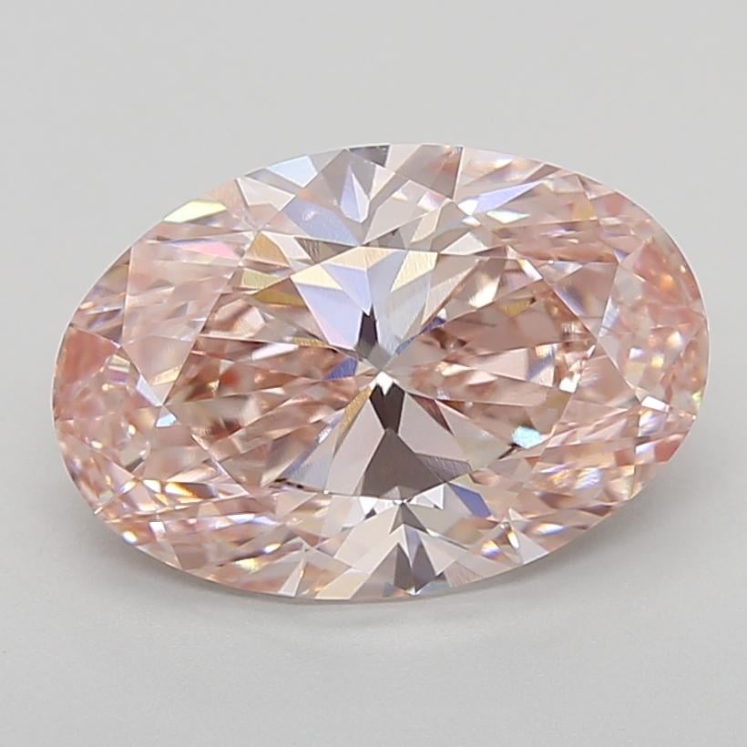 4.64 Ct. Fancy Intense  Pink Oval Lab Grown Diamond