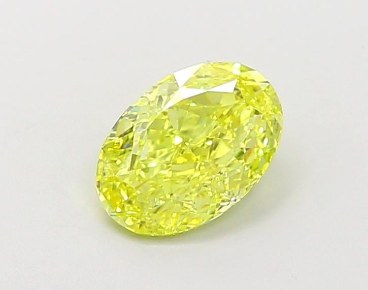 1.06 Ct. Fancy Intense  Yellow Oval Lab Grown Diamond