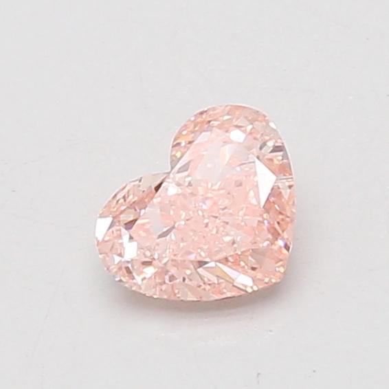 0.55 Ct. Fancy Vivid Pink Heart Lab Grown Diamond