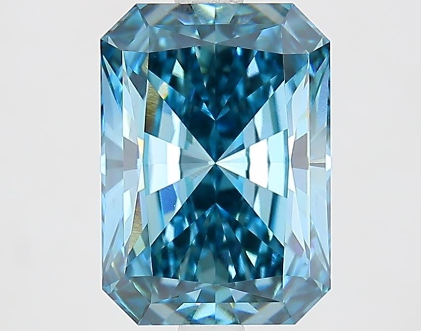 3.41 Ct. Fancy Vivid Blue Radiant Lab Grown Diamond