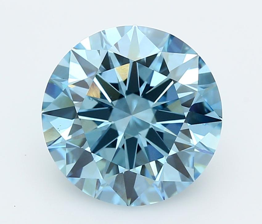 5.02 Ct. Fancy Vivid  Blue Round Lab Grown Diamond