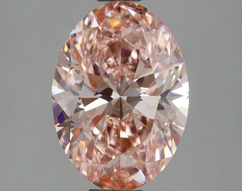 1.57 Ct. Fancy Vivid Pink Oval Lab Grown Diamond