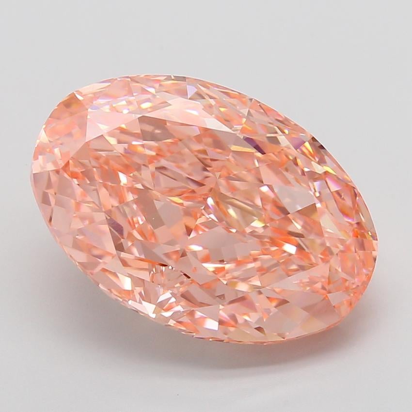 11.09 Ct. Fancy Vivid Pink Oval Lab Grown Diamond