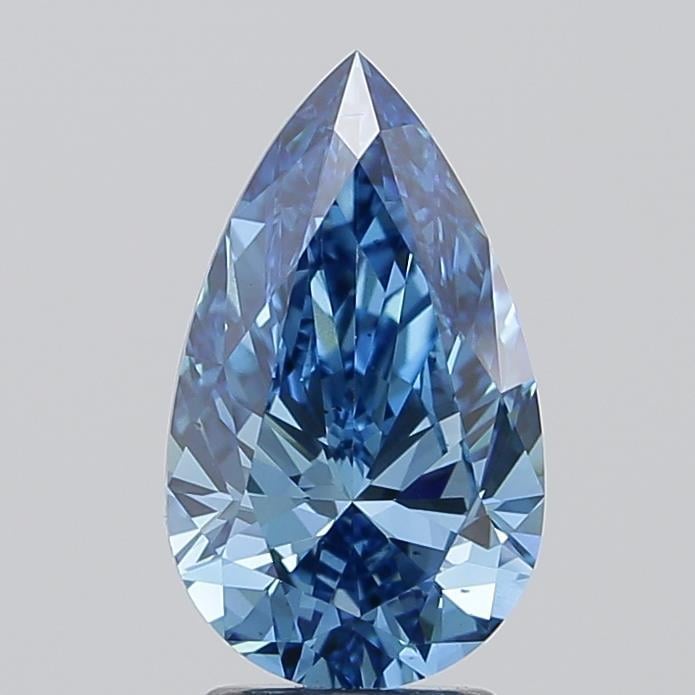 2.50 Ct. Fancy Vivid Blue Pear Lab Grown Diamond