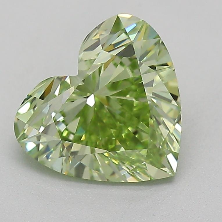 1.03 Ct. Fancy Intense  Green Heart Lab Grown Diamond