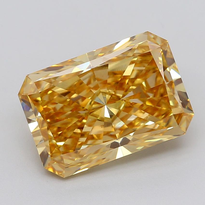 10.07 Ct. Fancy Intense Yellow Orange Radiant Lab Grown Diamond