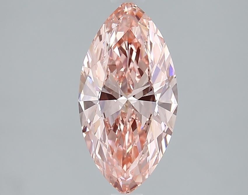 1.53 Ct. Fancy Vivid Pink Marquise Lab Grown Diamond