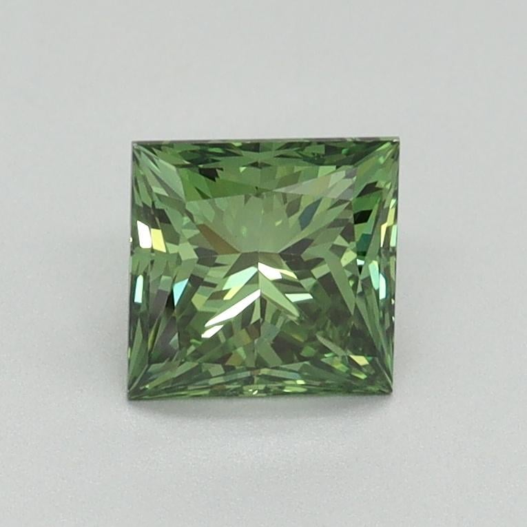 0.91 Ct. Fancy Vivid Pacific Green Princess Lab Grown Diamond