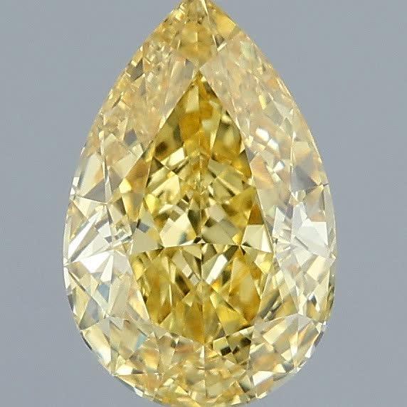 1.07 Ct. Fancy Intense Yellow Pear Lab Grown Diamond