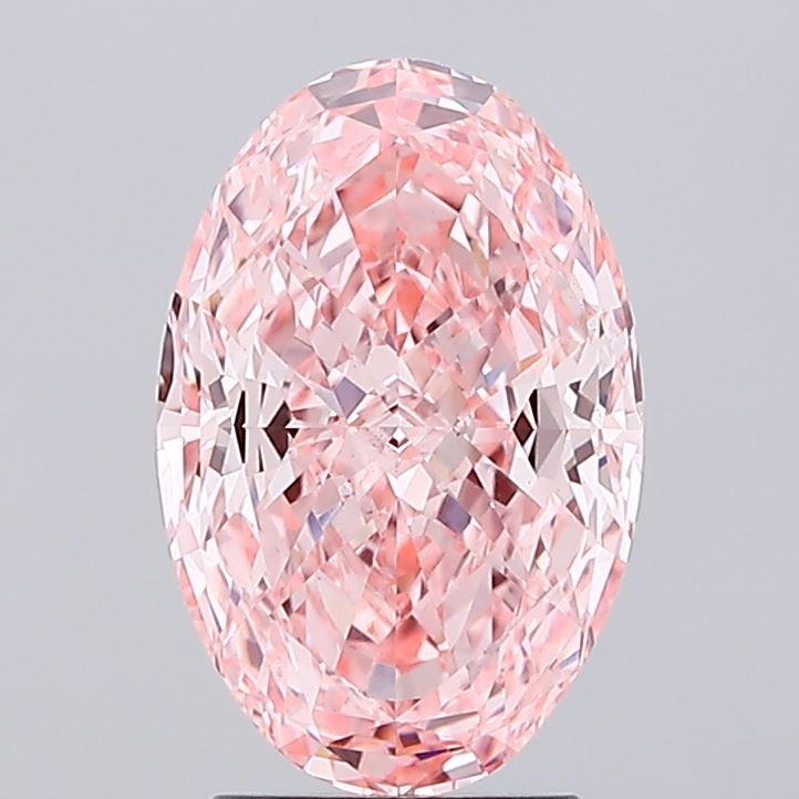 3.01 Ct. Fancy Vivid Pink Oval Lab Grown Diamond