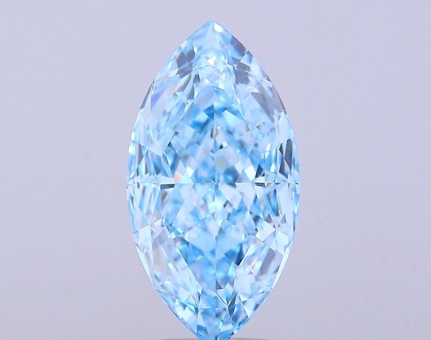 4.26 Ct. Fancy Blue Marquise Lab Grown Diamond