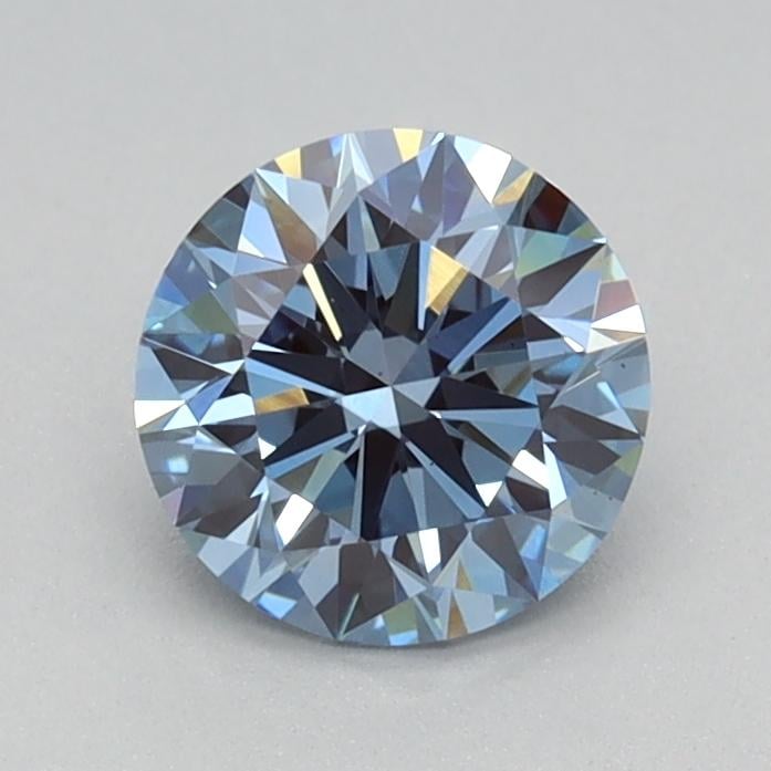 0.66 Ct. Fancy Vivid Blue Round Lab Grown Diamond