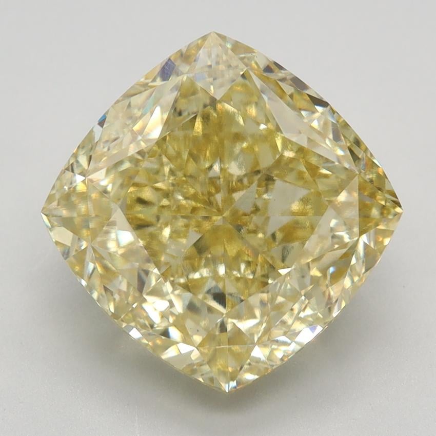 6.14 Ct. Fancy Intense Yellow Cushion Lab Grown Diamond