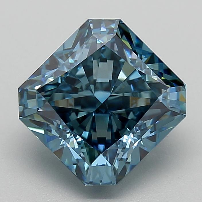 3.27 Ct. Fancy Vivid  Blue Radiant Lab Grown Diamond