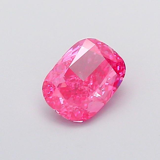 1.28 Ct. Fancy Vivid  Pink Cushion Lab Grown Diamond