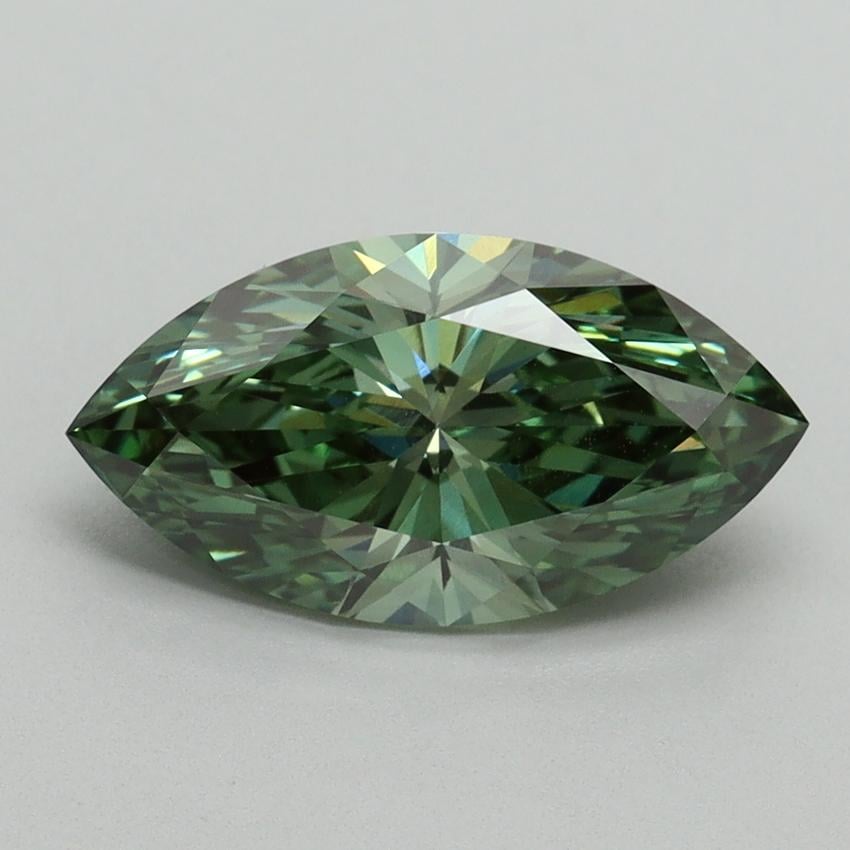 2.04 Ct. Fancy Vivid Green Marquise Lab Grown Diamond