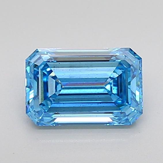 1.85 Ct. Fancy Vivid Blue Emerald Lab Grown Diamond