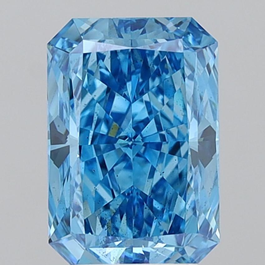 4.02 Ct. Fancy Vivid Blue Radiant Lab Grown Diamond