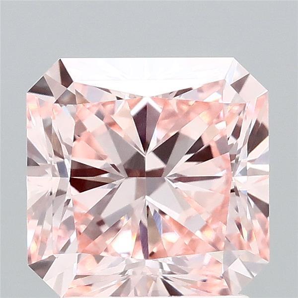 2.45 Ct. Fancy Intense Pink Radiant Lab Grown Diamond