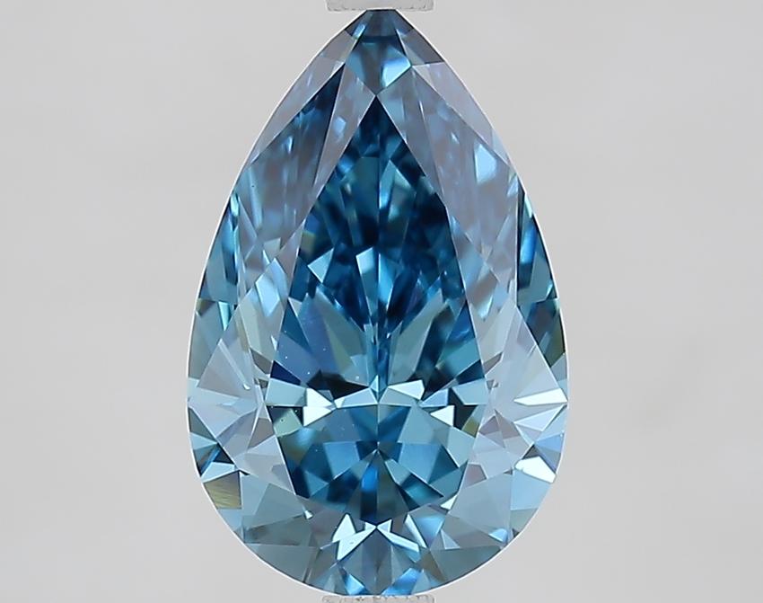 2.59 Ct. Fancy Vivid Blue Pear Lab Grown Diamond