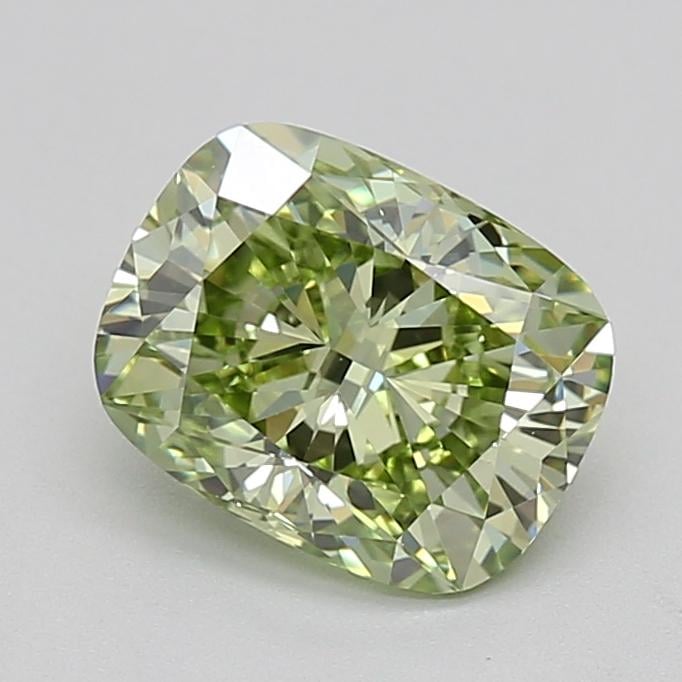 1.04 Ct. Fancy Intense  Green Cushion Lab Grown Diamond