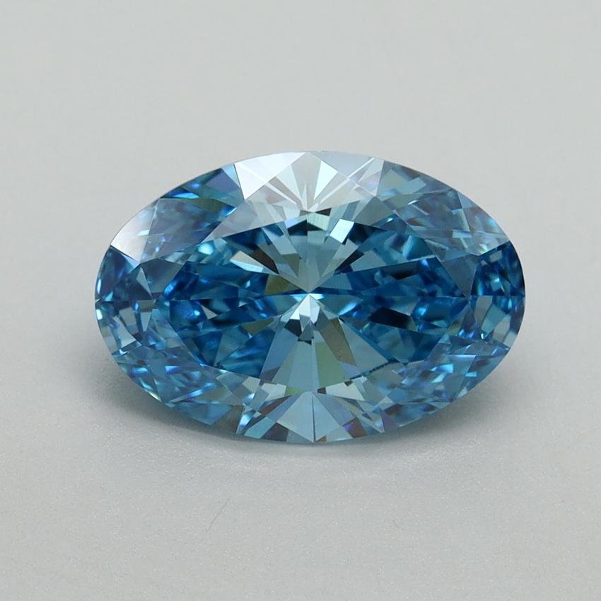 2.41 Ct. Fancy Vivid Blue Oval Lab Grown Diamond
