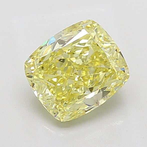 2.26 Ct. Fancy Intense Yellow Cushion Lab Grown Diamond