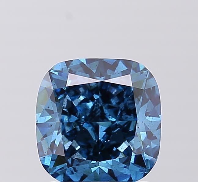 2.02 Ct. Fancy Vivid  Blue Cushion Lab Grown Diamond