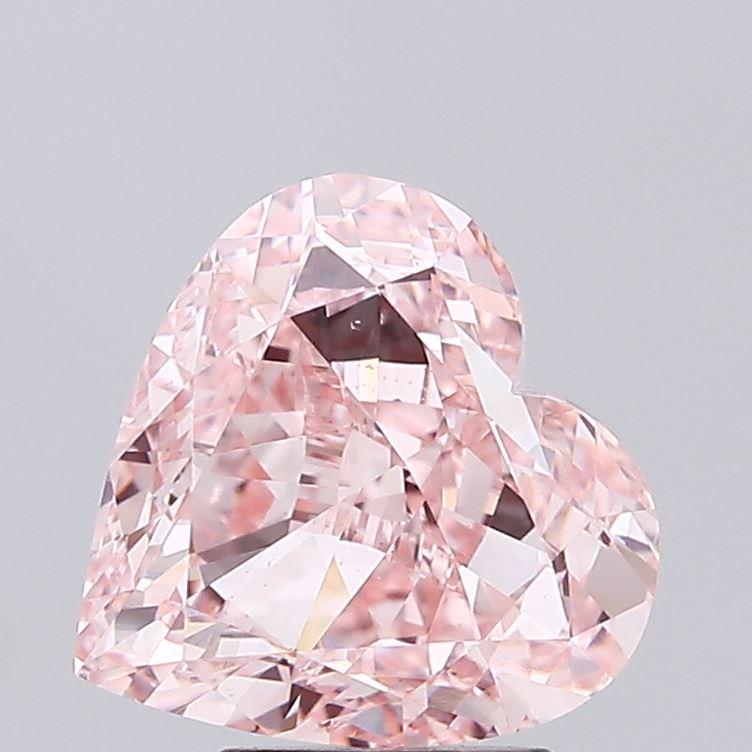 5.05 Ct. Fancy Vivid  Pink Heart Lab Grown Diamond