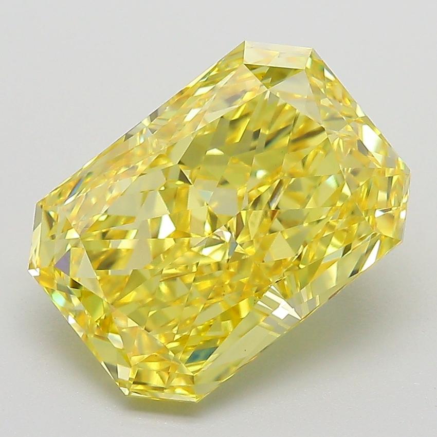 5.06 Ct. Fancy Vivid  Yellow Radiant Lab Grown Diamond