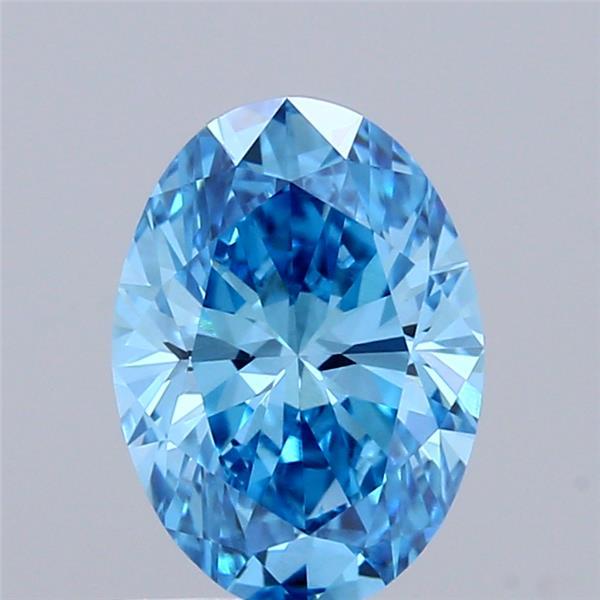 1.00 Ct. Fancy Vivid Blue Oval Lab Grown Diamond