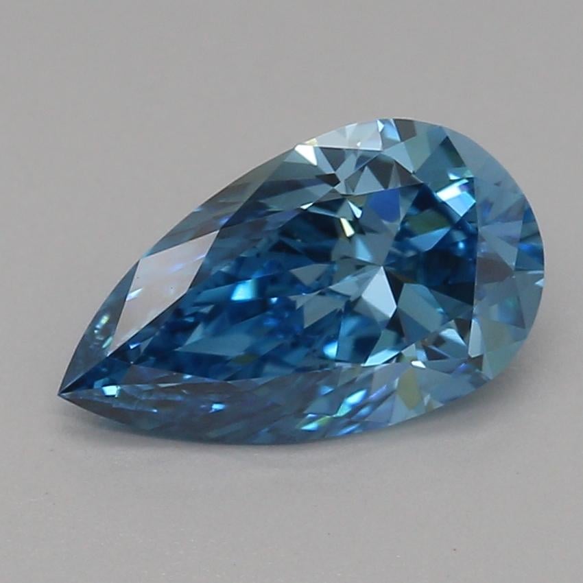 0.78 Ct. Fancy Vivid Blue Pear Lab Grown Diamond