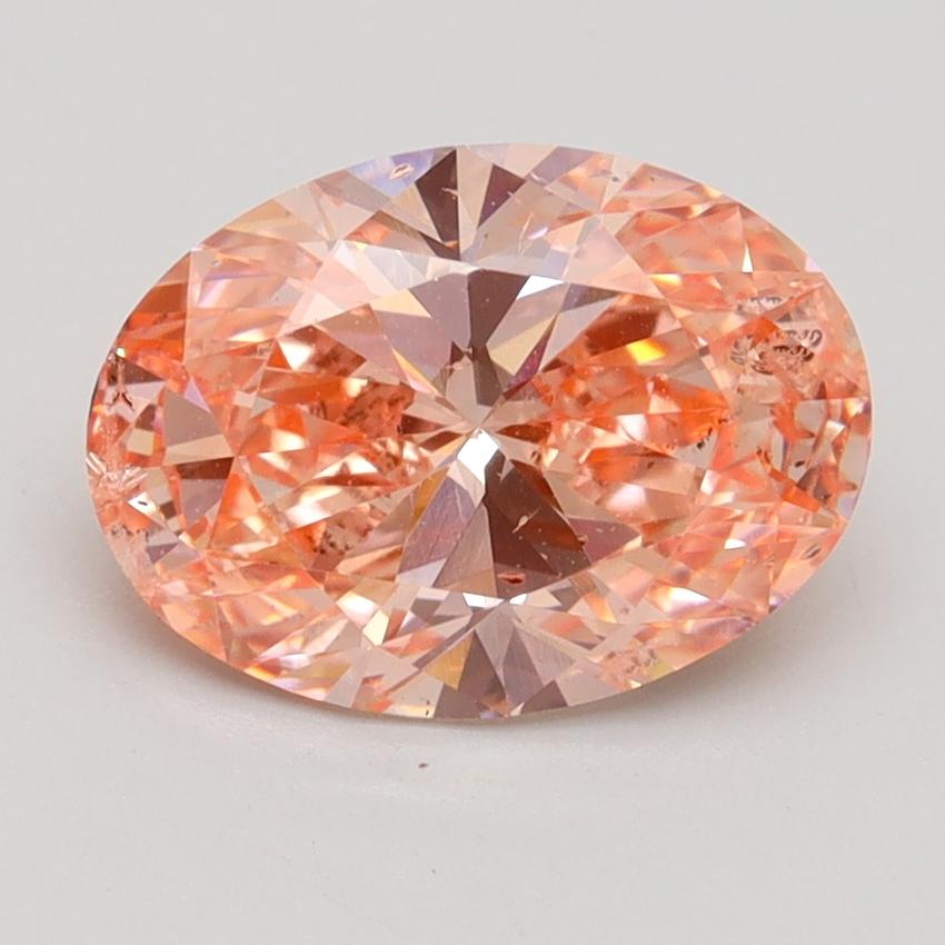 2.10 Ct. Fancy Intense Pink Oval Lab Grown Diamond