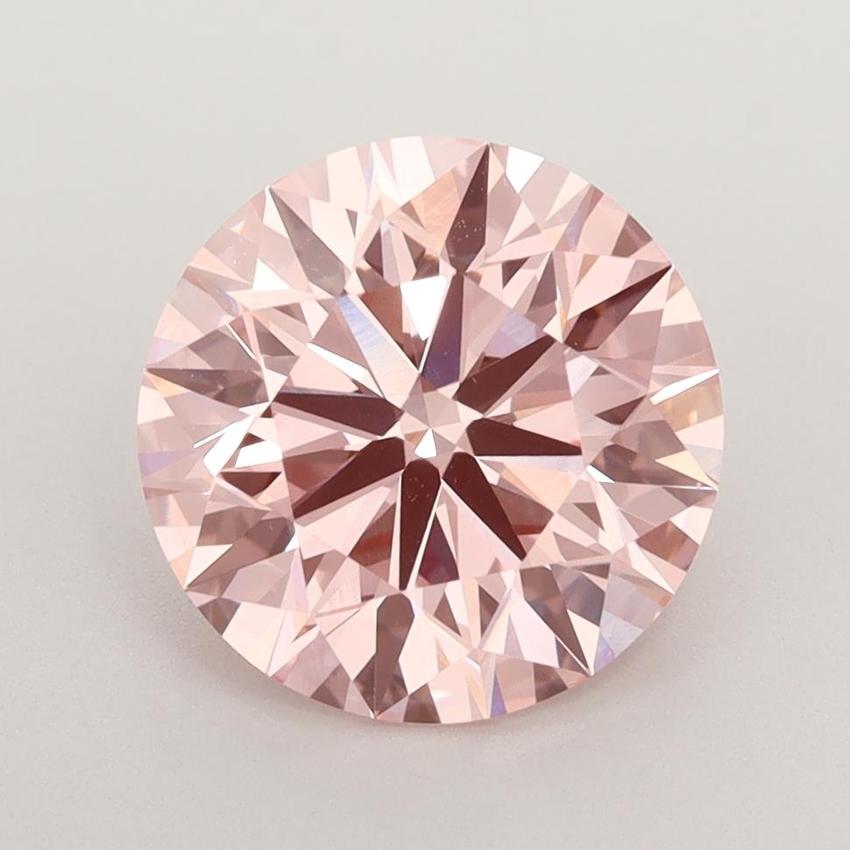 3.14 Ct. Fancy Intense Pink Round Lab Grown Diamond
