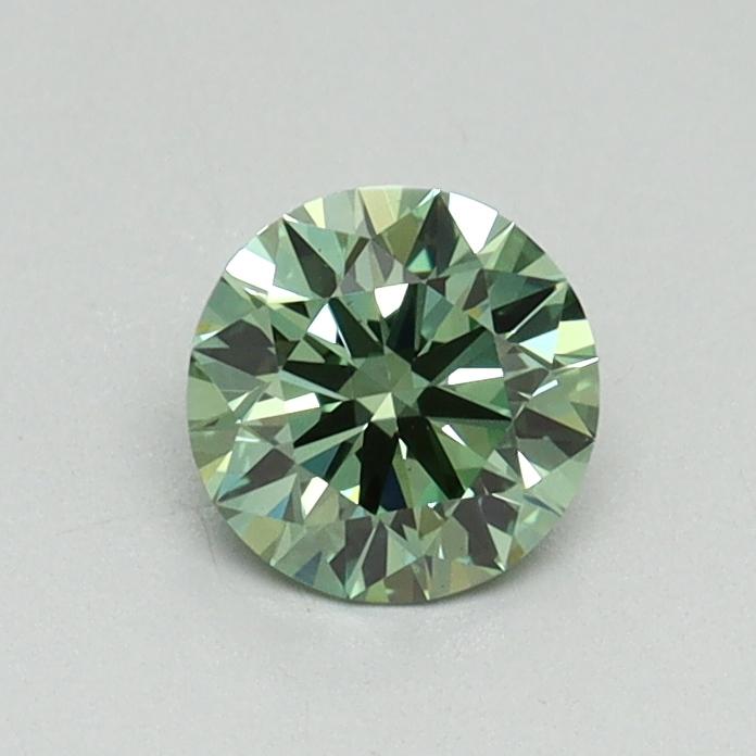 0.52 Ct. Fancy Vivid Green Round Lab Grown Diamond