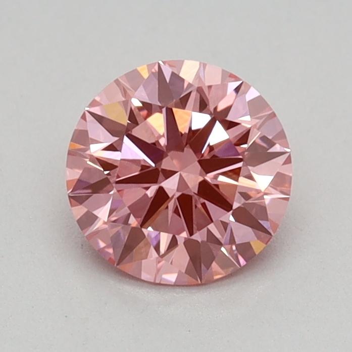 0.54 Ct. Fancy Vivid Pink Round Lab Grown Diamond