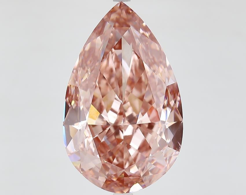 14.63 Ct. Fancy Intense Pink Pear Lab Grown Diamond