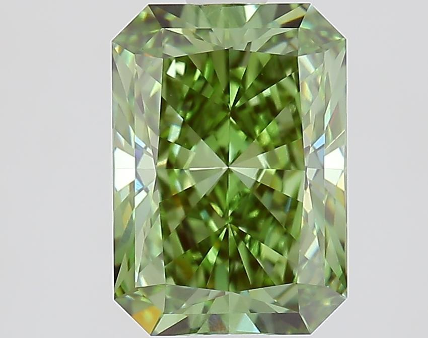 1.53 Ct. Fancy Vivid Green Radiant Lab Grown Diamond
