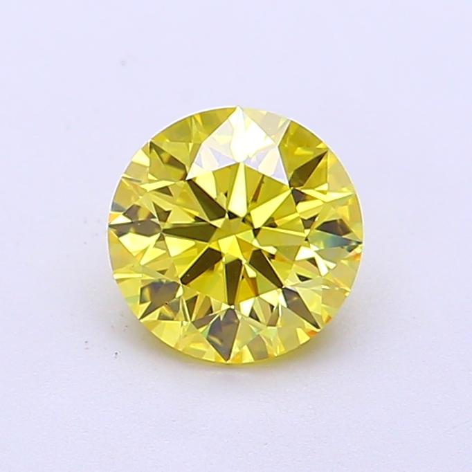 1.01 Ct. Fancy Vivid Yellow Round Lab Grown Diamond