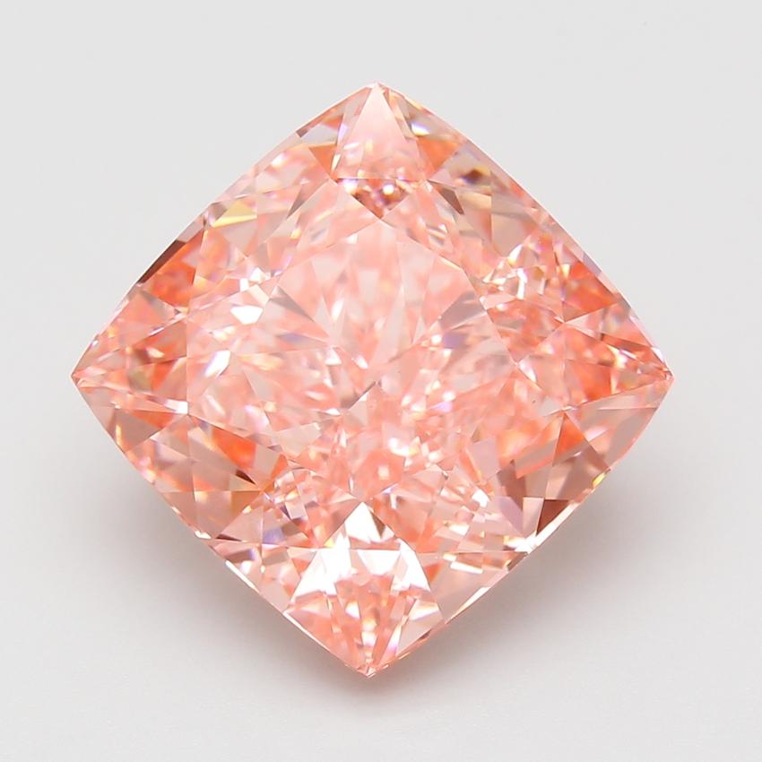 12.09 Ct. Fancy Vivid Pink Cushion Lab Grown Diamond