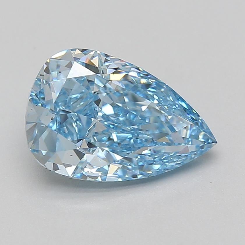 3.04 Ct. Fancy Vivid Blue Pear Lab Grown Diamond