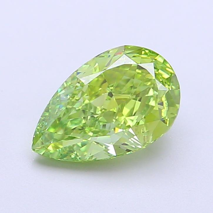 1.68 Ct. Fancy Vivid  Green Pear Lab Grown Diamond