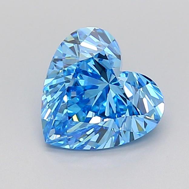 1.51 Ct. Fancy Vivid Blue Heart Lab Grown Diamond