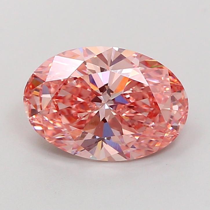 2.65 Ct. Fancy Vivid Pink Oval Lab Grown Diamond