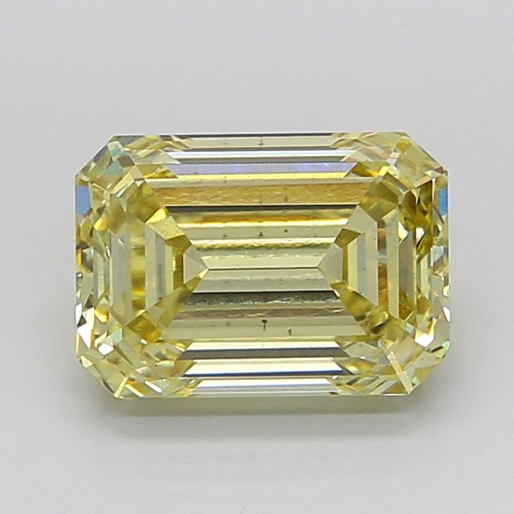 3.06 Ct. Fancy Yellow Emerald Lab Grown Diamond