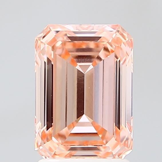 2.04 Ct. Fancy Intense Orangy Pink Emerald Lab Grown Diamond