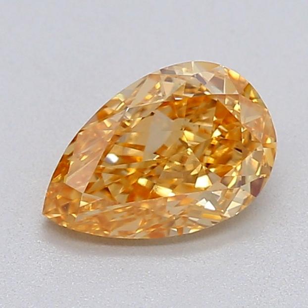 0.53 Ct. Fancy Intense Brownish Orange Pear Lab Grown Diamond
