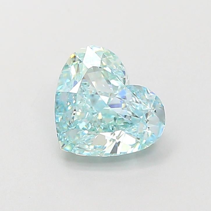 1.28 Ct. Fancy Vivid  Green Heart Lab Grown Diamond